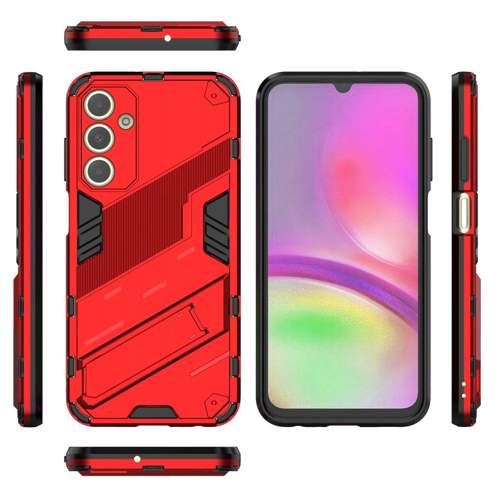 Samsung Galaxy A25 (5G) Hybrid Håndværker Bagside Cover m. Kickstand - Rød