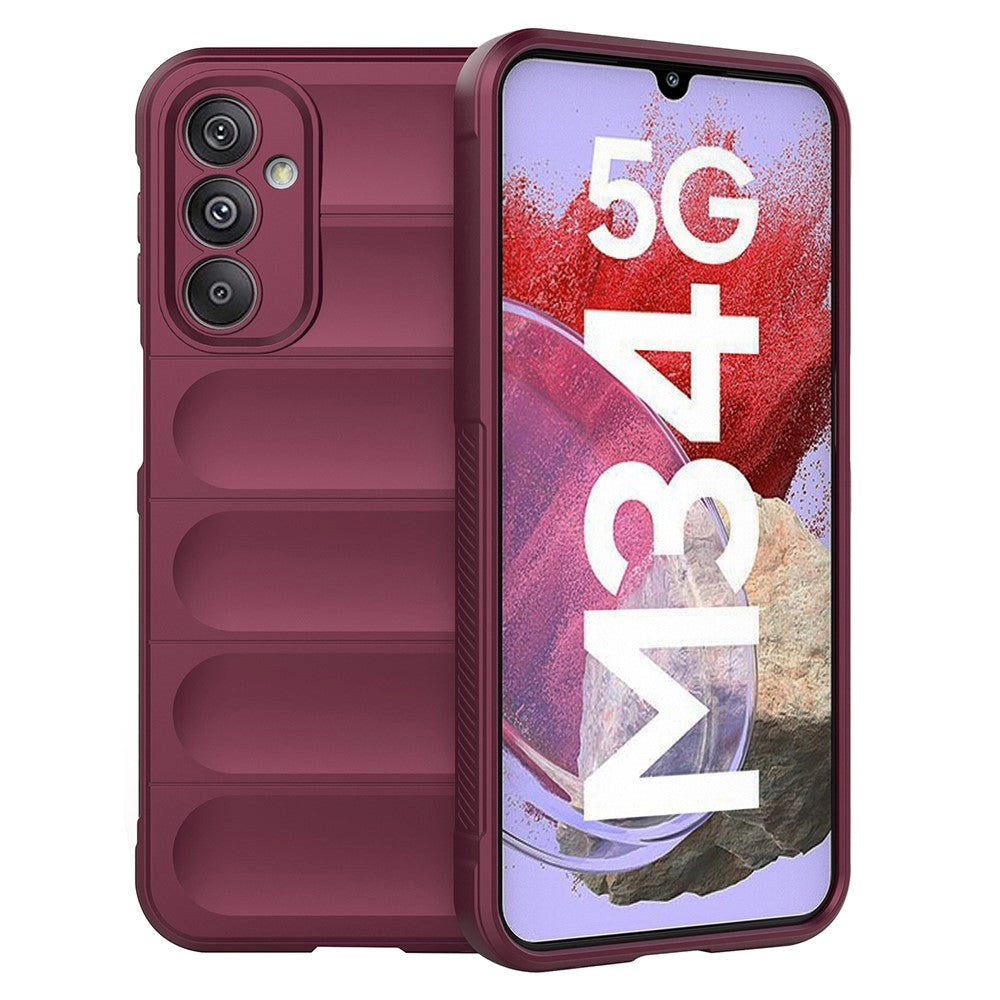 Samsung Galaxy M34 (5G) / F34 (5G) Fleksibelt Plastik Bagside Cover - Vinrød