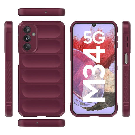 Samsung Galaxy M34 (5G) / F34 (5G) Fleksibelt Plastik Bagside Cover - Vinrød