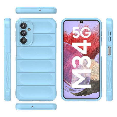 Samsung Galaxy M34 (5G) / F34 (5G) Fleksibelt Plastik Bagside Cover - Lyseblå