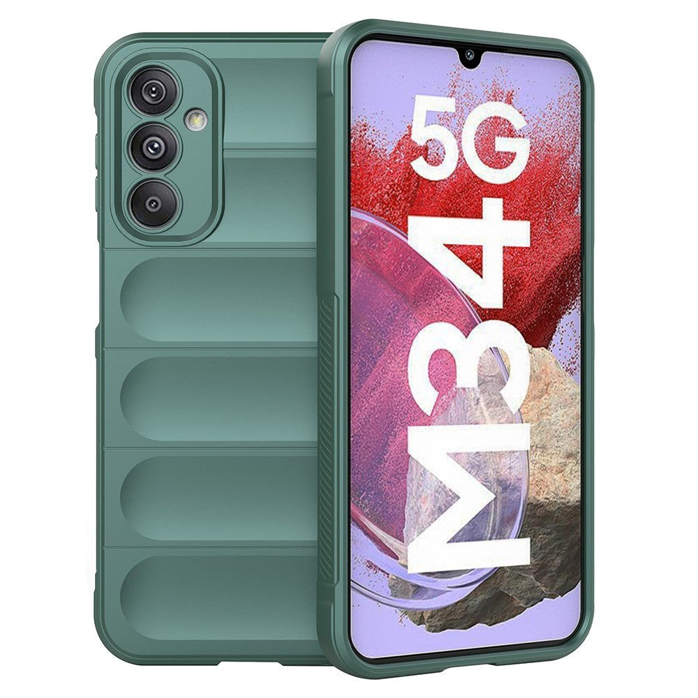 Samsung Galaxy M34 (5G) / F34 (5G) Fleksibelt Plastik Bagside Cover - Grøn