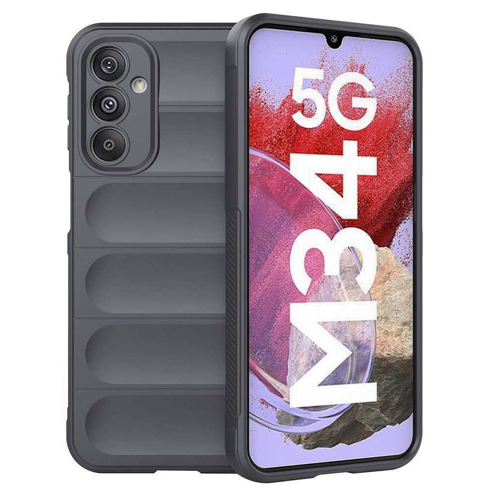 Samsung Galaxy M34 (5G) / F34 (5G) Fleksibelt Plastik Bagside Cover - Mørkegrå