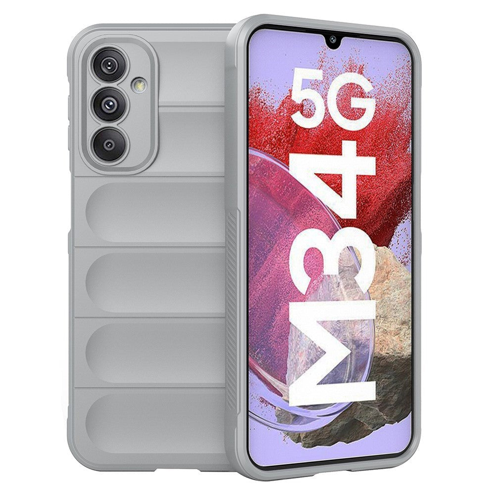 Samsung Galaxy M34 (5G) / F34 (5G) Fleksibelt Plastik Bagside Cover - Lysegrå