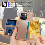 iPhone 15 Pro Hybrid Bagside Cover m. Pung - Rose Gold