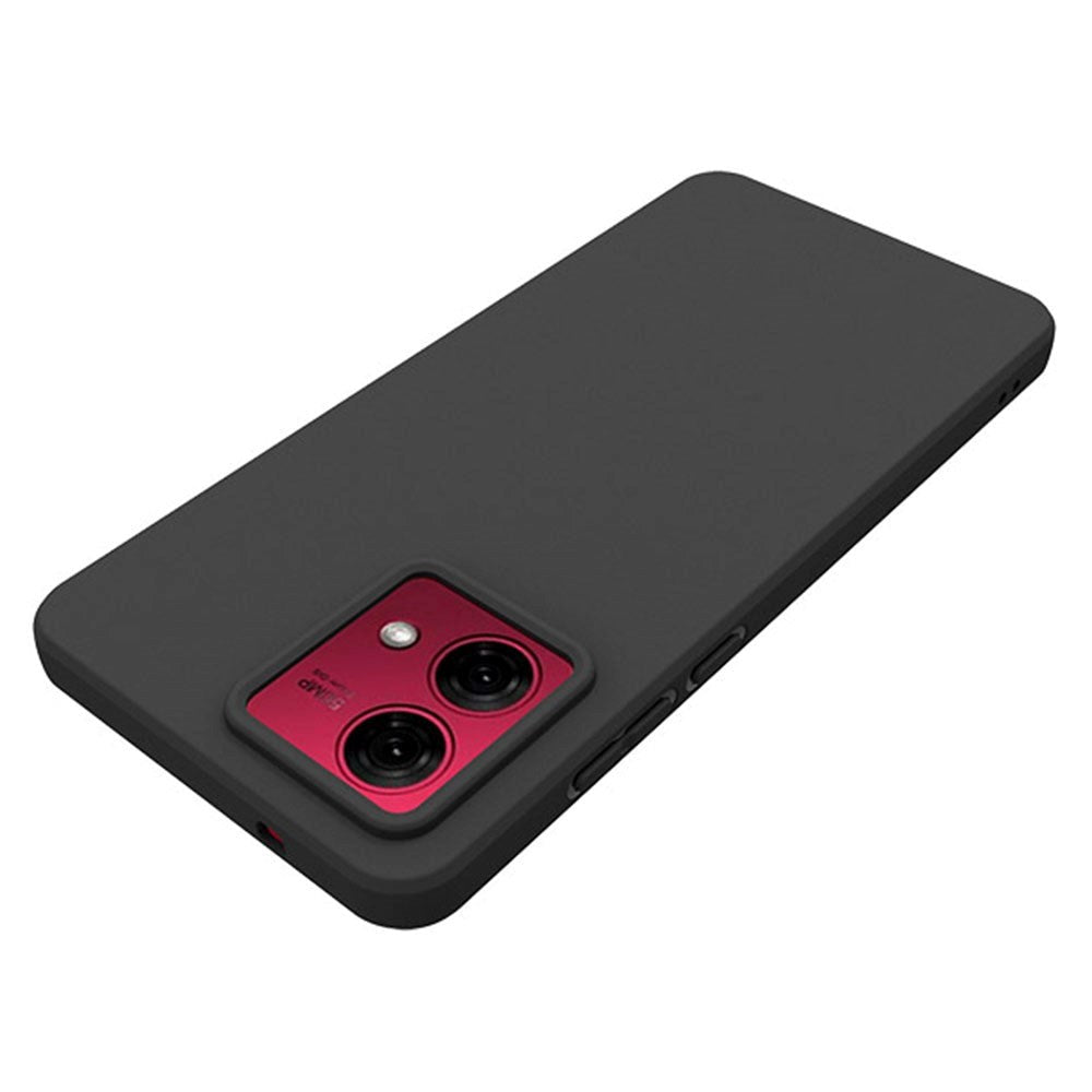 Motorola Moto G84 Mat Fleksibelt Plastik Bagside Cover - Sort