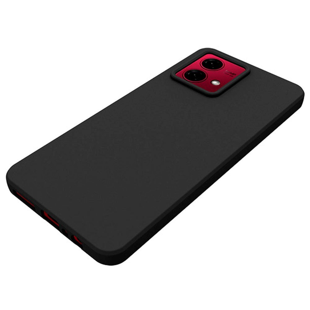 Motorola Moto G84 Mat Fleksibelt Plastik Bagside Cover - Sort