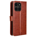 Honor X6a - EIDERWOOD Kunstlæder Flip Cover m. Strop - Brun