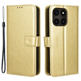 Honor X6a - EIDERWOOD Kunstlæder Flip Cover m. Strop - Guld