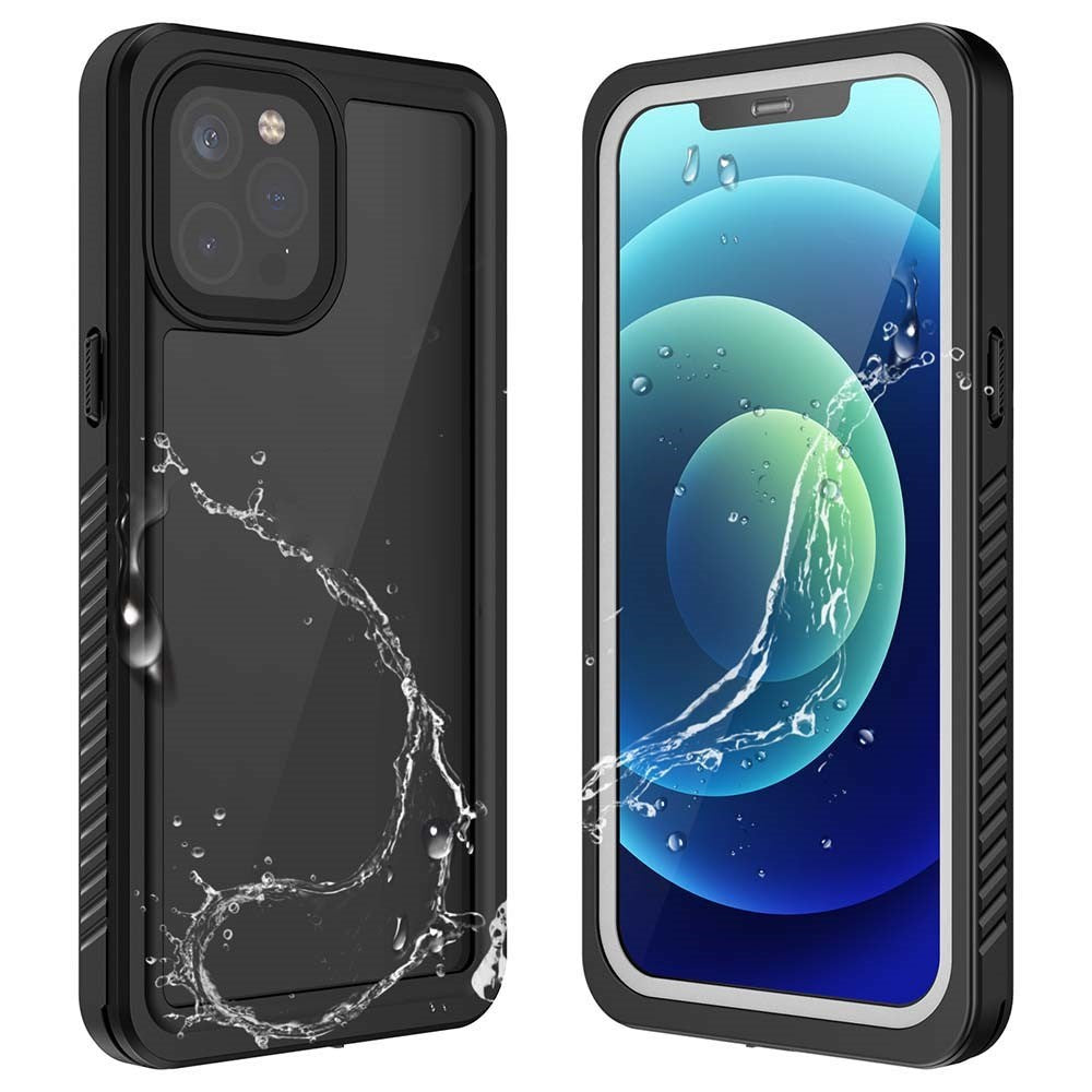 iPhone 12 Pro IP68 Støv- & Vandtæt Case - Gennemsigtig / Sort