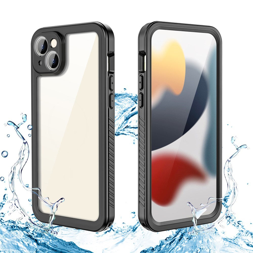 iPhone 15 Plus Redpepper IP68 Vandtæt Case - Sort / Gennemsigtig