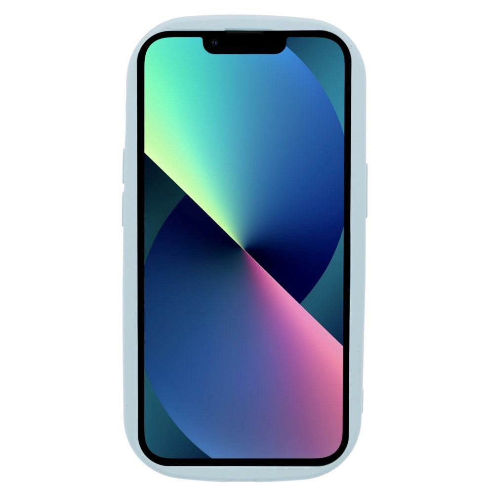 iPhone 13 Fleksibelt Plastik Bagside Cover m. Bølget Kanter - Blå