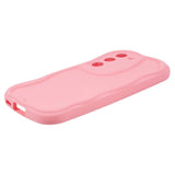 Samsung Galaxy S22 Fleksibelt Plastik Bagside Cover m. Bølget Kanter - Pink