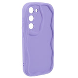 Samsung Galaxy S22 Fleksibelt Plastik Bagside Cover m. Bølget Kanter - Lilla