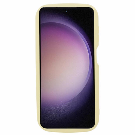 EIDERWOOD Samsung Galaxy S23 FE Fleksibelt Plastik Bagside Cover m. Bølget Kanter - Gul