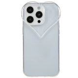 iPhone 15 Pro - EIDERWOOD Fleksibelt Plastik Cover m. Hjerteform - Gennemsigtig
