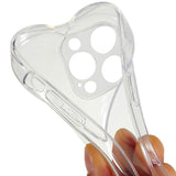 iPhone 15 Pro - EIDERWOOD Fleksibelt Plastik Cover m. Hjerteform - Gennemsigtig