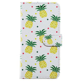 Honor 90 Lite Kunstlæder Flip Cover m. Pung og Strop - Ananas