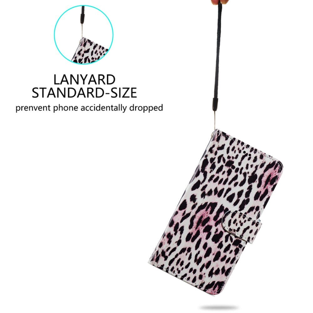 Honor 90 Lite Kunstlæder Flip Cover m. Pung og Strop - Leopard