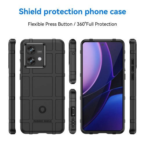 Motorola Edge 40 Neo Rugged Shield Bagside Cover - Sort