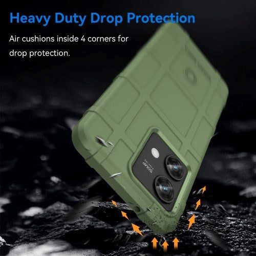 Motorola Edge 40 Neo Rugged Shield Bagside Cover - Grøn