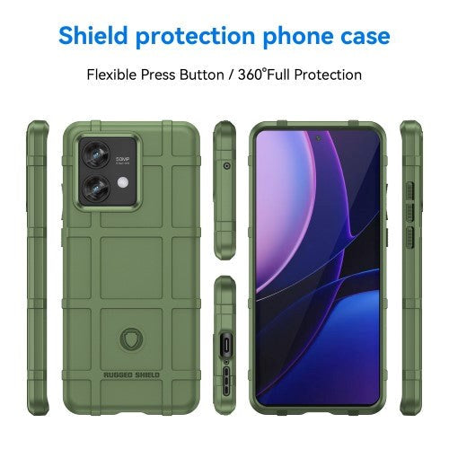 Motorola Edge 40 Neo Rugged Shield Bagside Cover - Grøn