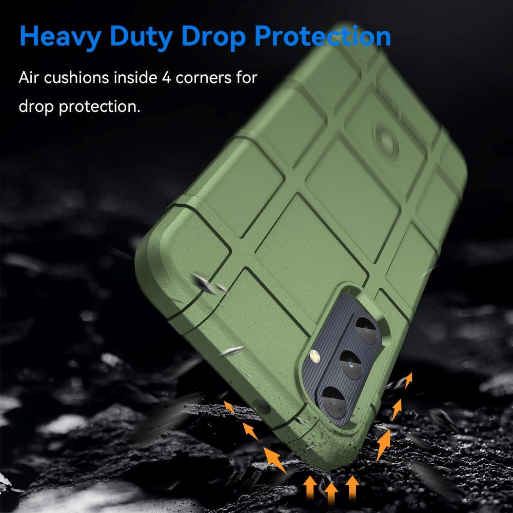 Samsung Galaxy A05s Rugged Shield Series Håndværker Bagside Cover - Grøn