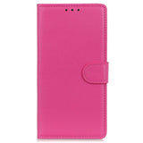 Samsung Galaxy A05s Litchi Læder Flip Cover m. Pung - Lyserød