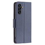 Samsung Galaxy A15 (5G) / A15 PU Litchi Læder Flip Cover m. Pung & Strop - Blå