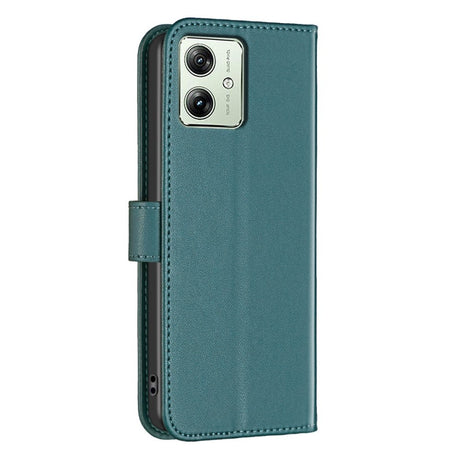 Motorola Moto G54 Læder Flip Cover m. Ståfunktion & Kortholder - Grøn