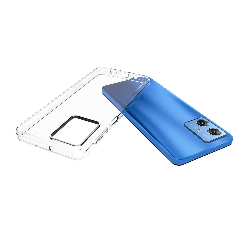 Motorola Moto G54 Fleksibelt Plastik Bagside Cover - Gennemsigtig