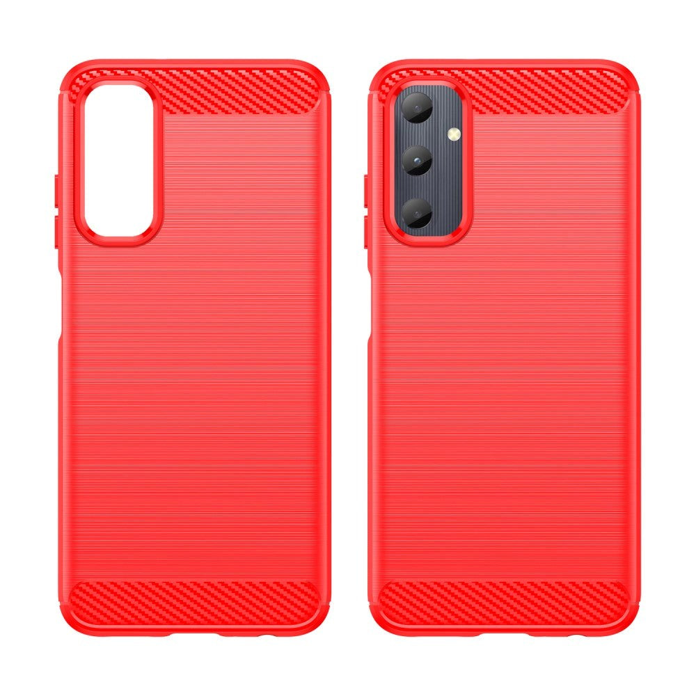 Samsung Galaxy A05s Brushed Carbon Bagside Cover - Rød