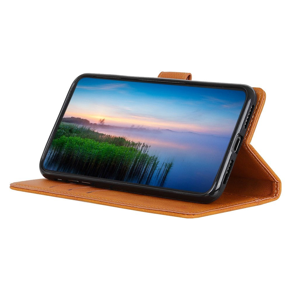 Samsung Galaxy A15 (5G) / A15 Læder Flip Cover m. Pung - Brun