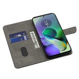 Motorola Moto G54 Læder Flip Cover m. Pung & Print - Blomsterbuket