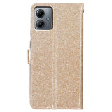 EIDERWOOD Motorola Moto G54 Læder Flip Cover m. Pung & Strop - Glimmer - Guld