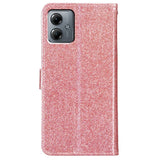 EIDERWOOD Motorola Moto G54 Læder Flip Cover m. Pung & Strop - Glimmer - Rose Gold