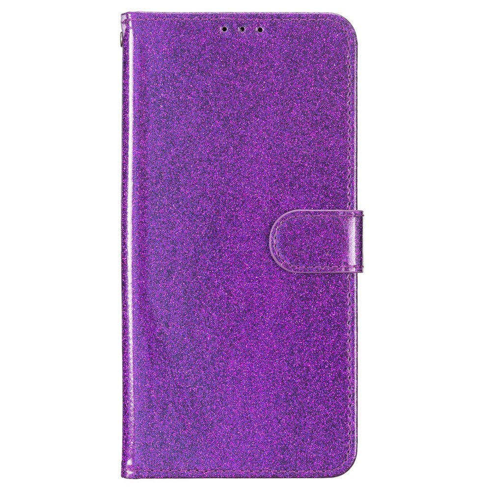 EIDERWOOD Motorola Moto G54 Læder Flip Cover m. Pung & Strop - Glimmer - Lilla