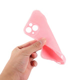 iPhone 15 Fleksibelt Plastik Bagside Cover m. Glimmer - Lyserød