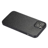 iPhone 15 Fleksibelt Plastik Bagside Cover m. Glimmer - Sort
