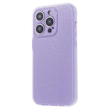 iPhone 15 Pro Fleksibelt Plastik Bagside Cover m. Glimmer - Lilla