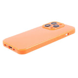 iPhone 15 Pro Fleksibelt Plastik Bagside Cover m. Glimmer - Orange