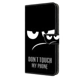 Xiaomi 13T / 13T Pro Læder Flip Cover m. Pung & Print - "Don't Touch My Phone"