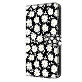 Xiaomi 13T / 13T Pro Læder Flip Cover m. Pung & Print - Hvide Blomster