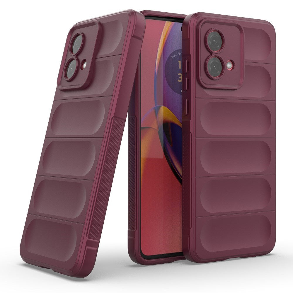 EIDERWOOD Motorola Moto G84 Fleksibelt Plastik Bagside Cover - Vinrød