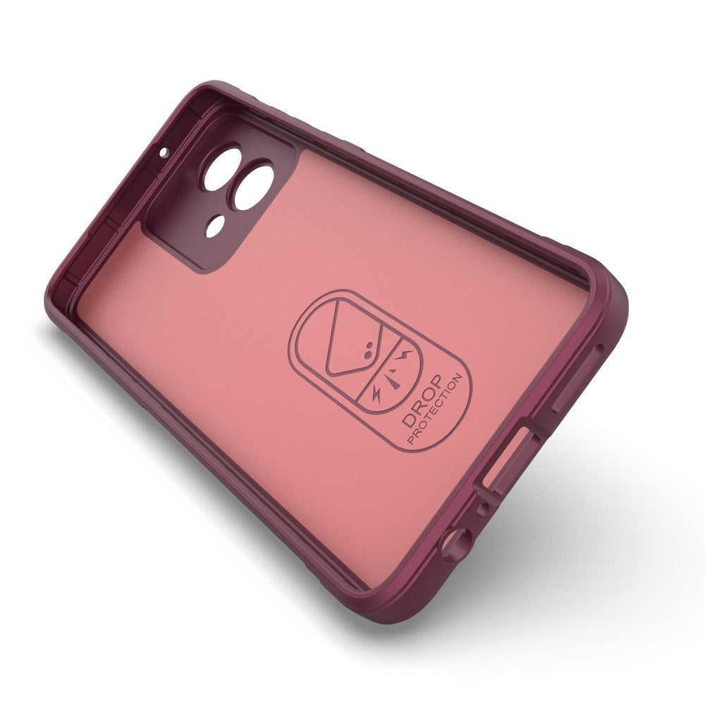 EIDERWOOD Motorola Moto G84 Fleksibelt Plastik Bagside Cover - Vinrød