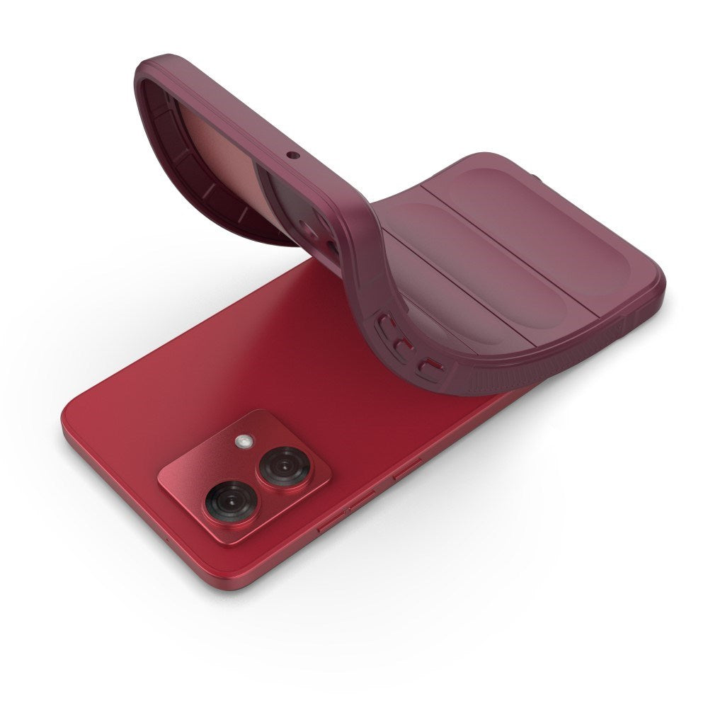 EIDERWOOD Motorola Moto G84 Fleksibelt Plastik Bagside Cover - Vinrød