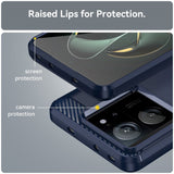 Xiaomi 13T / 13T Pro Brushed Carbon Fiber Bagside Cover - Blå