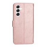 Samsung Galaxy A25 (5G) Læder Flip Cover m. Lynlåslomme & Strop - Rose Gold