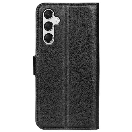 Samsung Galaxy A25 (5G) Litchi Læder Flip Cover m. Pung - Sort