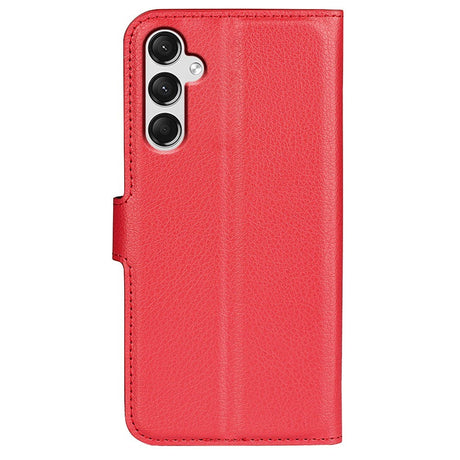 Samsung Galaxy A25 (5G) Litchi Læder Flip Cover m. Pung - Rød