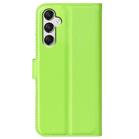 Samsung Galaxy A25 (5G) Litchi Læder Flip Cover m. Pung - Grøn